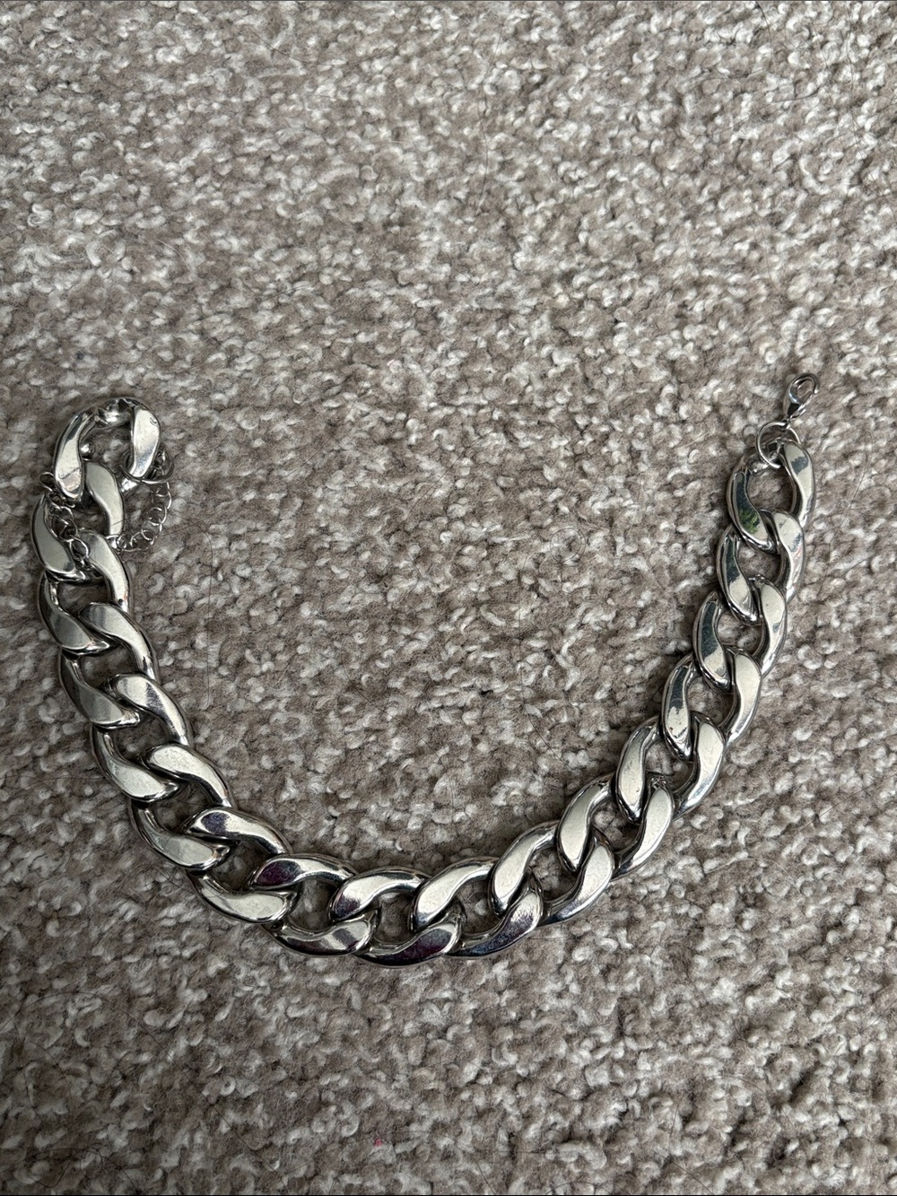 Silver necklace choker style